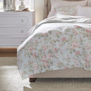 Набір підковдр Laura Ashley Home Madelynn - 100 бавовна, двостороння, наволочка королівського розміру, синій