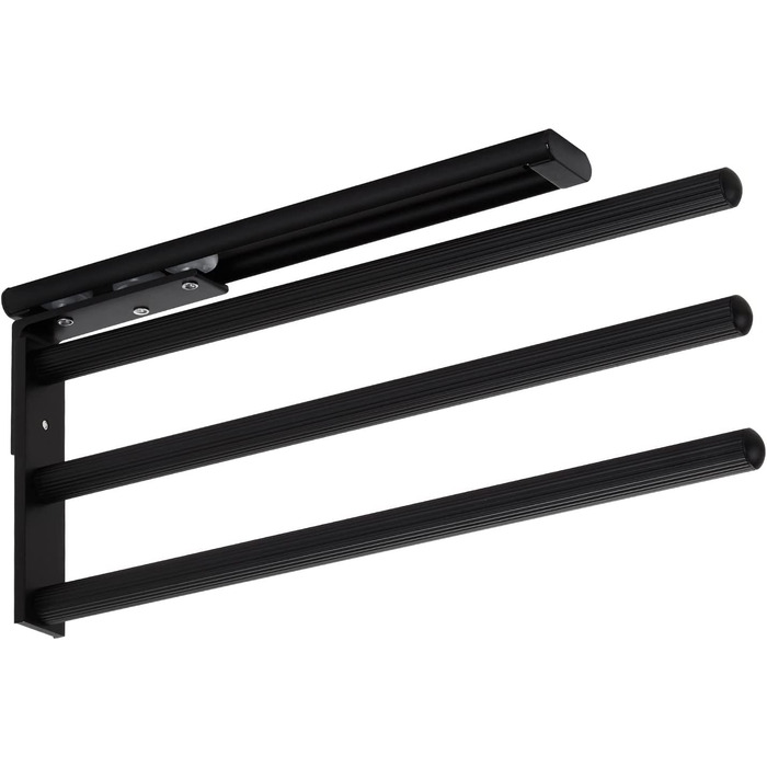 Тримач для рушників SOTECH TED, алюміній, 3-ярусний, телескопічний, чорний матовий (325-487 мм)