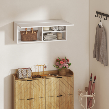 Шафка для ванної кімнати навісна, настінна з підйомною дверцятами, з газовою підйомною полицею, 80 x 25 x 30 см, білий