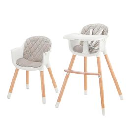 Дитячий стільчик Kinderkraft Sienna 2 в 1 сірого кольору, від 6 місяців до 4 років
