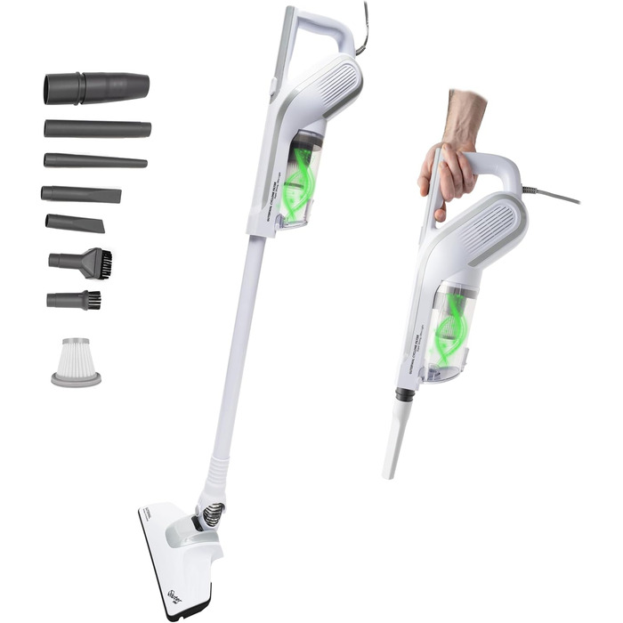 Пилсос GuterWal S14: 19,5 kPa, 1,7 кг, 1 л контейнер, 650 Вт, 5 м кабель. Ручний та підлоговий пилосос для дерева, плитки та килима