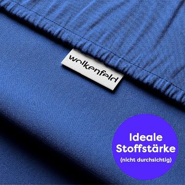 Комплект постільної білизни Wolkenfeld 200x200 з бавовни: 2 наволочки 80x80, дихаюча, приємна до шкіри, легка у догляді. Комплект постільної білизни на весь рік з застібкою-блискавкою, сертифікат Oeko-TEX, сірий (морський блакитний, 220 x 240 см)