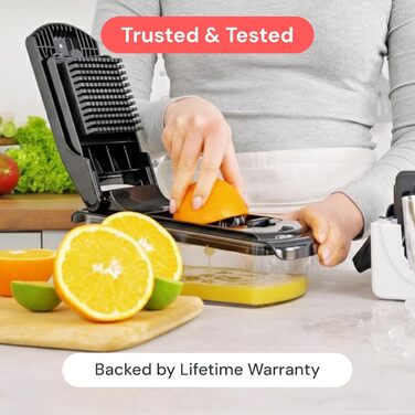 Набір для нарізки овочів та фруктів 9-в-1 (чорний) – нарізач, спіралізатор, тертка для овочів та фруктів