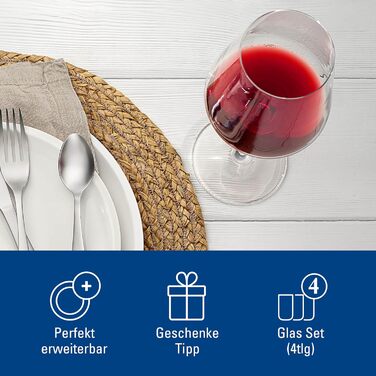 Villeroy & Boch La Divina: Набір келихів для вина Бургундія, 4 шт, 200 мл, склокришталь, безпечно мити в посудомийній машині