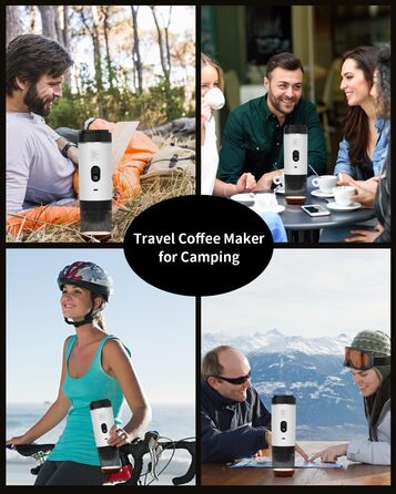 Портативна електрична кавомашина Eversange для еспресо, подорожей, сумісна з меленою кавою та капсулами Nespresso (зелена з LCD-дисплеєм)