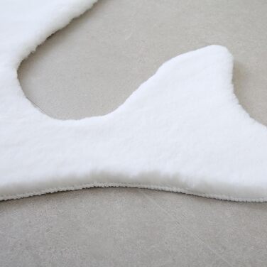 Дитячий килимок Whale Design Маленький килимок зі штучного хутра - Волохатий пухнастий килимок для дівчинки та хлопчика в дитячому садку Екстра м'який килимок, який можна прати - Килимок для дитячої кімнати (80x120 см, білий)