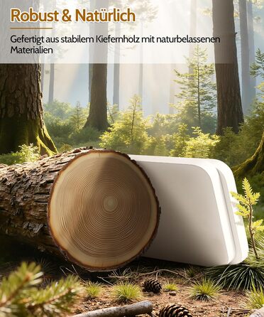 Полиця настінна дерев'яна SUMGAR, плаваючі полиці, 3-ярусна, біла 50x58 см для вітальні, спальні