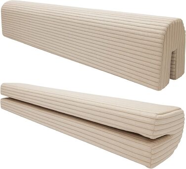 Захист для ліжечка дитячого бортик-подушка від випадання (бежевий, 120 см) Бежевий велюр