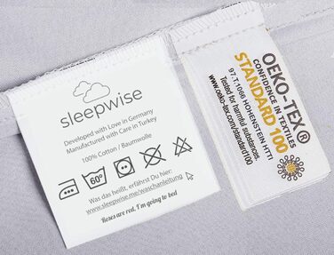 Комплект постільної білизни SLEEPWISE зимовий 135x200 см, бавовна, 2 шт. и, наволочка 80x80, світло-сірий, Oeko-TEX