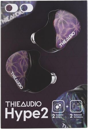 Внутрішньоканальний монітор LINSOUL THIEAUDIO Hype 2, 2DD2BA, HiFi, знімний кабель, фіолетовий