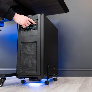 Підставка для ПК VIVO CART-PC01L: мобільна, регульована, для системних блоків ATX, чорна