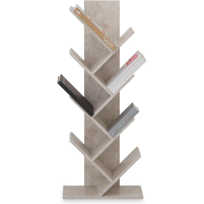 Стильна полиця для книг IDIMEX Jules з бетону - вільного типу, з високоякісної ДСП