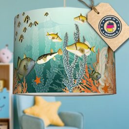Дитячий стельовий світильник із зображенням рибок