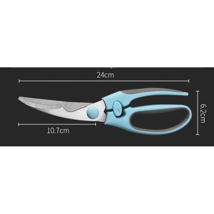 Кухонні ножиці PacuM, курячі кістки, нержавіюча сталь, м'ясо для барбекю, кухонне приладдя (синій)