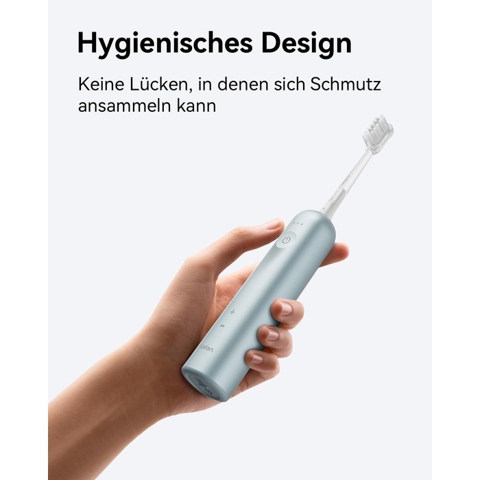 Laifen Wave: електрична звукова зубна щітка з магнітною зарядкою, 3 насадки, IPX7, для дорослих (блакитна)