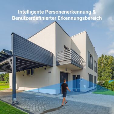 Відеодомофон EZVIZ CP7 з відкриттям дверей, 2K камера, розпізнавання людей, push-повідомлення, двосторонній аудіо та кольоровий сенсорний екран, для зовнішнього використання