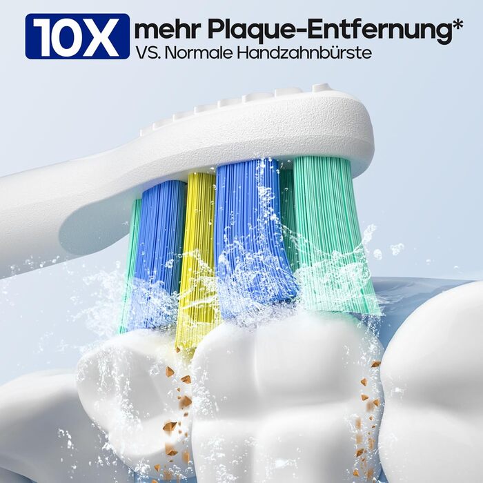 Електрична зубна щітка Seago SG-2316 (зелена) з 10 насадками, тиха, для подорожей, з тримачем та кейсом, ультразвукова, акумулятор 60 днів, таймер для дорослих