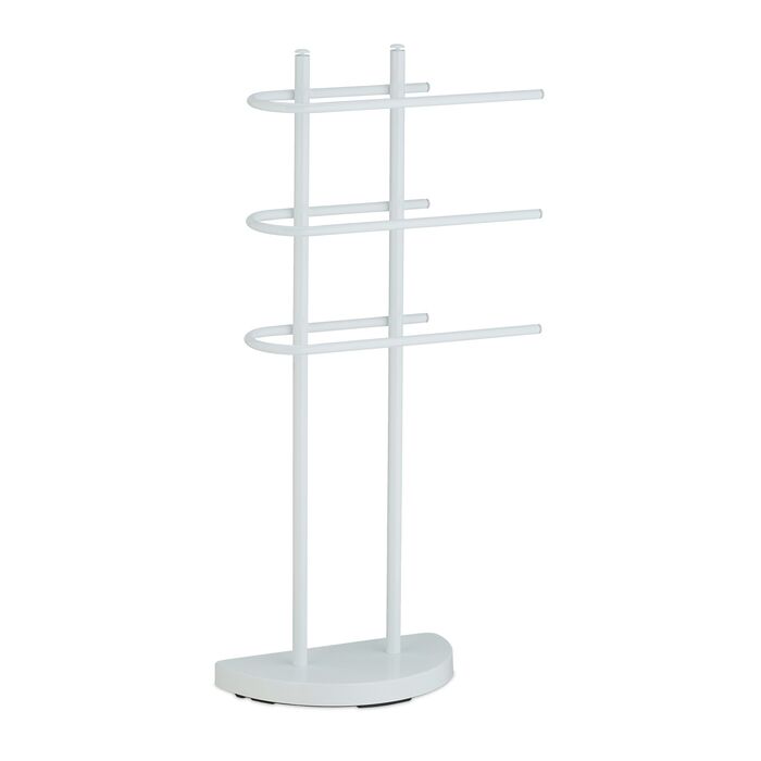 Підставка для рушників Relaxdays біла з 3-ма перекладинами