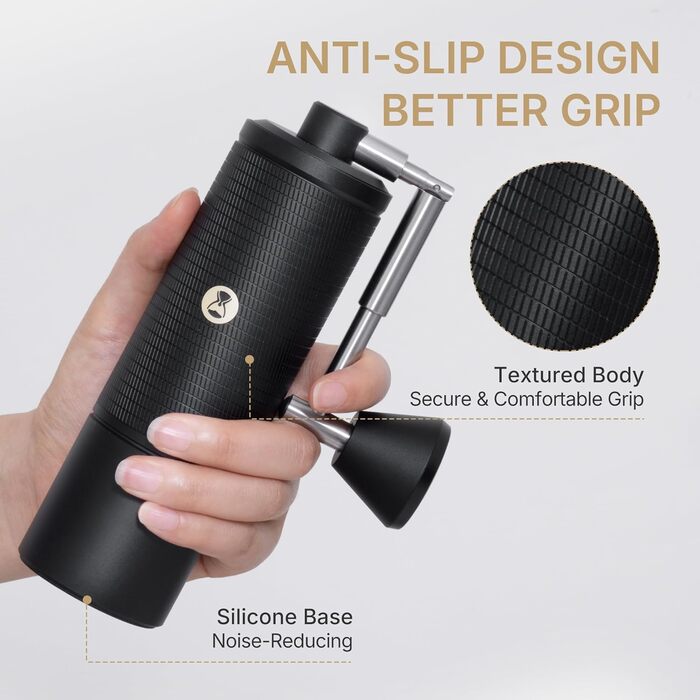 Кавомолка ручна TIMEMORE C5 ESP Pro, з регулюванням помелу, з металевим корпусом, для еспресо, моки, френч-пресу