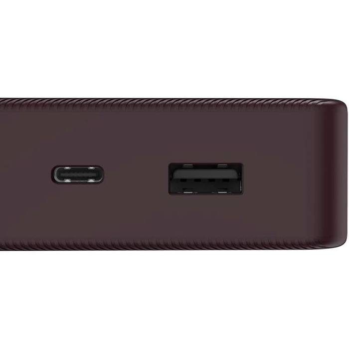 Портативний зарядний пристрій, слива, 20 20000mAh, USB-C/A, LED