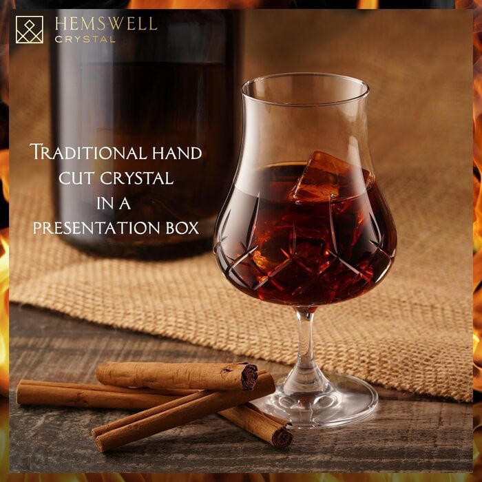 Склянка для коньяку/бренді 250 мл – окремий екземпляр з безсвинцевого кришталю з важким дном та подарунковою упаковкою – Snifter для коньяку, віскі та насолоди - (Класичний)