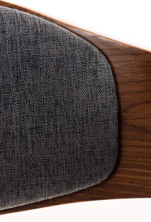 Обідній стілець CLP Kingston: ергономічний, з дерев'яним каркасом, 150 кг, горіх/темно-сірий