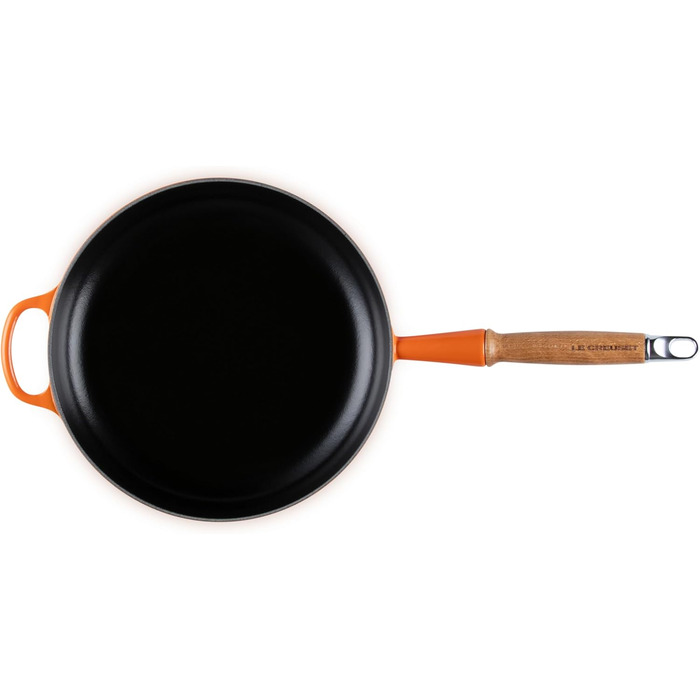 Сковорода Le Creuset Signature з чавуну з дерев'яним ручками, 24 см, кольору 'Огненний Рубін'