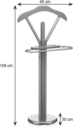 Сумка-органайзер для одягу IDIMEX Fabio з вішалкою та полицею - стійкий дворецький (сірий)