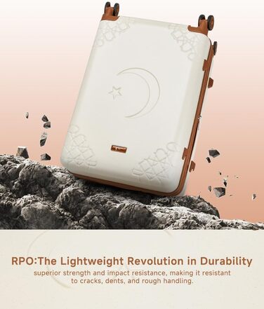 Набір валіз Sea Choice 3 шт. з жорстким корпусом, розширюваний, легкий, з TSA замком, бежевий