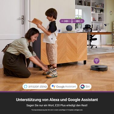 Робот-пилосос Eureka E20 Plus: 8000 Pa, самостійна очистка, DuoDetect AI, білий/чорний