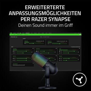 Мікрофон Razer Seiren V3 Mini - компактний USB мікрофон з LED-індикатором та інтегрованим демпфером