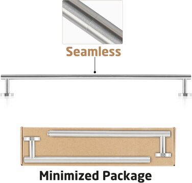 Тримач для рушників настінний, нержавіюча сталь SUS304, 70 см, щітка, KES A2000S70B-2