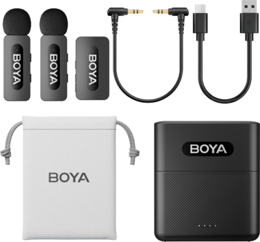 Бездротовий петличний мікрофон BOYA BY-V35 TRS for camera Black