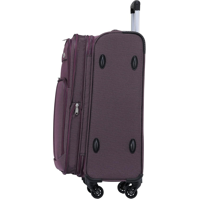 Чемодан тканинний BEIBYE, набір валіз, ручний багаж 54см, фіолетовий, з кодовим замком