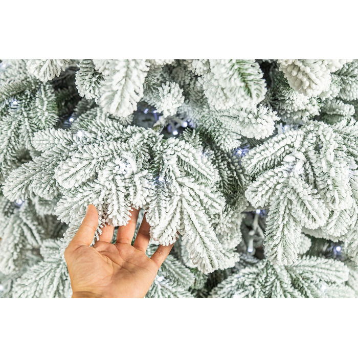 Ялинка лита 'Ковалівська' ЗАСНІЖЕНА LED (золотий - білий) 2,50м