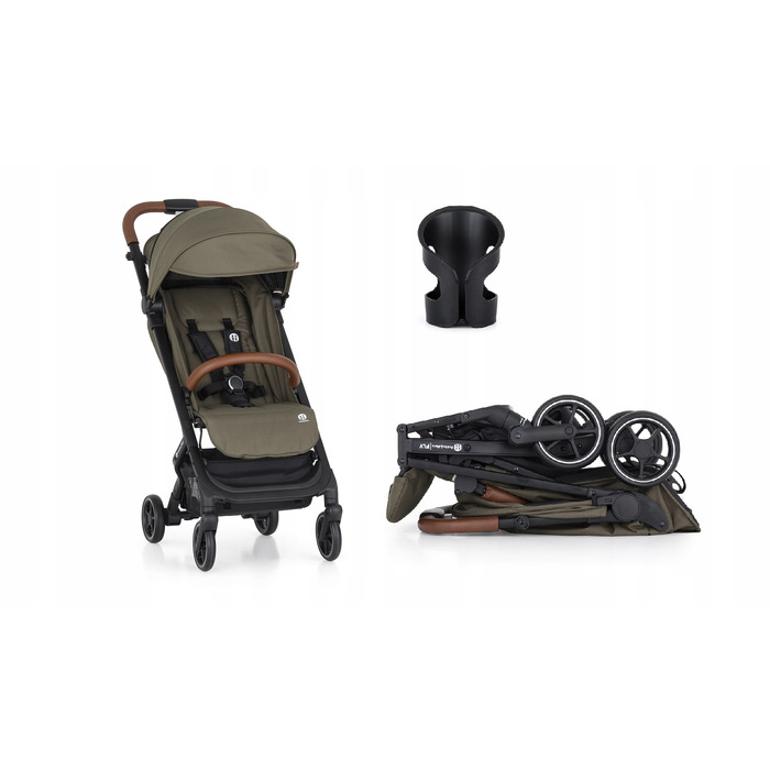 Легка компактна прогулянкова коляска PETITE&MARS FLY, колір Mature Olive (оливковий)
