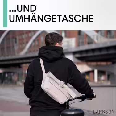 Сумка на кермо LARKSON Bicycle Green - Lasse - 2 в 1 Pannier & Shoulder Bag - Велосипедна сумка для передньої частини керма з відображенням - водовідштовхувальна (пісок)
