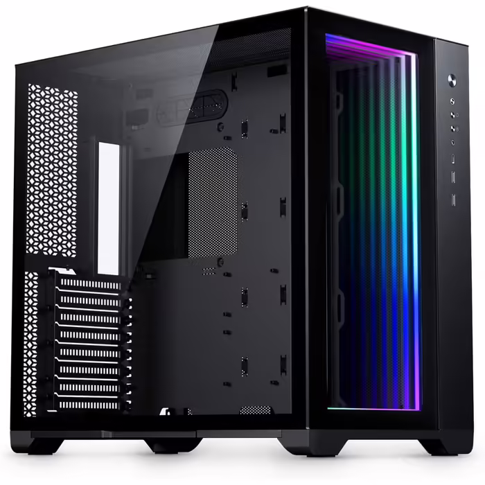 Корпус Magniumgear Neo Qube 2 IM ATX, подвійна камера, Digital-RGB, дзеркальна передня панель Infinity, скляні панелі, чорний