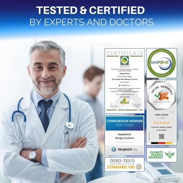 Ортопедична подушка-кусок для підтримки правильної постави | Зручна ергономічна подушка для стільця, авто та ін. | Memory Foam, Soft (45-70 кг)