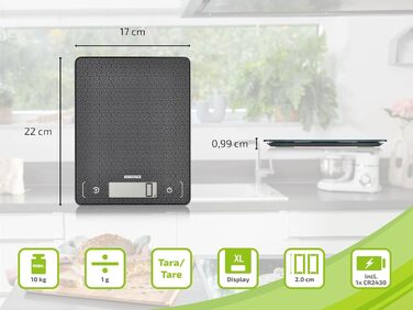 Кухонні ваги Soehnle Page Comfort Mosaic, цифрові, з великою платформою, до 10 кг, точність 1 г, з функцією тарування