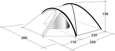 Намет Outwell Cloud Dome (3 особи, синій)