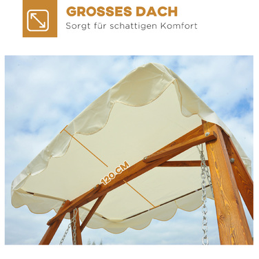 Гойдалка садова двомісна з модрини 