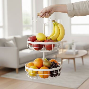 Relaxdays Двоярусна етажерка для фруктів та овочів