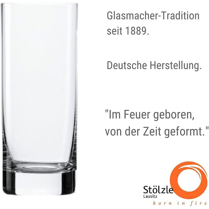 Склянки для води Stlzle Lausitz серії New York Bar I набір з 6 склянок можна мити в посудомийній машині I великі келихи для соку I Універсальні келихи з безсвинцевого кришталю I Висока якість (405 мл)