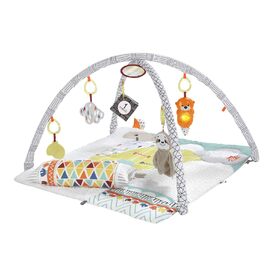М'яка ковдра для повзання з сенсорними іграшками, шість знімних іграшок, обладнання для дітей від народження PERFECT SENSE DELUXE GYM (стандартна упаковка), 74 - 5 senses baby play blanket