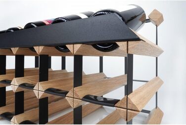 Стильна вітрина для вина RAXI™ Premium на 18 пляшок (дуб, 2 плятки)