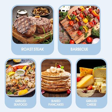 Електричний гриль для раклет Muchen на 8 осіб з антипригарним покриттям, 1200W, 8 сковородок та 8 скребків