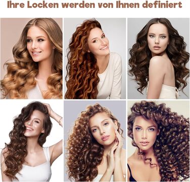 Набір для завивки волосся BESTOPE PRO 5-в-1 з LED-дисплеєм: 3 насадки, регулювання температури, швидкий нагрів, рукавичка, кліпси, рожеве золото