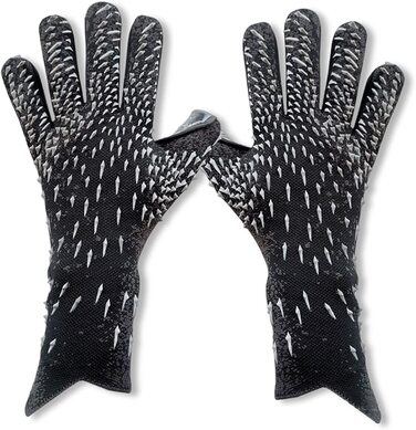 Воротарські рукавички OLYSPM дитячі воротарські рукавички чоловічі, забезпечують відмінний захист завдяки зносостійким, нековзним і захищає зап'ясті властивостями, розмір 6/7/8/9/10 7 чорний