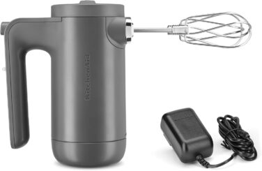 KitchenAid 5KHMB732EDG: Бездротовий ручний міксер антрацитового кольору, 7 швидкостей